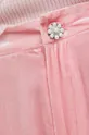 różowy Custommade spodnie z jedwabiem Pamela