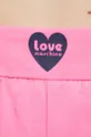 różowy Love Moschino spodnie z domieszką lnu