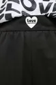 fekete Love Moschino nadrág vászonkeverékből