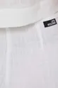 biały Love Moschino spodnie z domieszką lnu