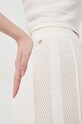 Штани з домішкою шовку Guess бежевий W3GB27.Z2Z70