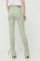 Odzież Patrizia Pepe spodnie z domieszką lnu 8P0475.A210 zielony