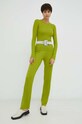 Résumé pantaloni de lana 17640970 verde SS23
