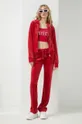 Juicy Couture spodnie dresowe Del Ray czerwony