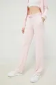 Juicy Couture spodnie dresowe Del Ray Diamante różowy