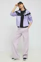 Бавовняні спортивні штани Fila фіолетовий