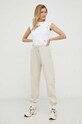 Calvin Klein Jeans pantaloni de trening din bumbac J20J220676.PPYX bej SS23