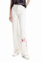 Desigual jeansy x Różowa Pantera 23SWDD61 biały SS23