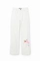 Desigual jeansy x Różowa Pantera 23SWDD61 biały