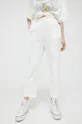 λευκό Βαμβακερό παντελόνι Billabong Γυναικεία