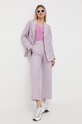 Max Mara Leisure spodnie 2337810336600 fioletowy SS23