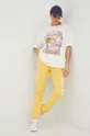Billabong pantaloni da jogging in cotone X SMILEY giallo