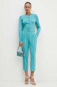 BOSS pantaloni turcoaz 50490037