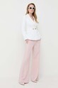 Victoria Beckham pantaloni 1223WTR004763F roz SS23