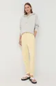 Βαμβακερό παντελόνι Marc O'Polo κίτρινο