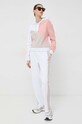 Armani Exchange pantaloni de trening din bumbac 3RYP79.YJDHZ alb SS23