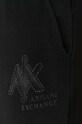 Armani Exchange spodnie dresowe czarny 3RYP94.YJCZZ