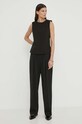 Samsoe Samsoe pantaloni F23100048 negru SS25