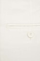 Weekend Max Mara spodnie z domieszką lnu beżowy 2351310331600