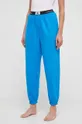 Bombažne hlače Calvin Klein Underwear modra