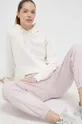 Βαμβακερό παντελόνι New Balance ροζ