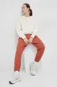 Βαμβακερό παντελόνι New Balance κόκκινο