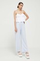 Hollister Co. spodnie z domieszką lnu KI356.3013.220 niebieski SS23