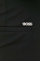 Μάλλινο παντελόνι BOSS μαύρο 50490051