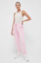 adidas Originals spodnie dresowe bawełniane IK7854 różowy SS23