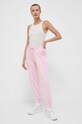 Bavlněné tepláky adidas Originals IK7854 růžová SS23