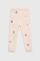 Calvin Klein Jeans spodnie dresowe dziecięce pastelowy różowy