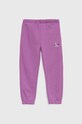 Calvin Klein Jeans spodnie dresowe dziecięce dzianina fioletowy IG0IG01854.PPYX