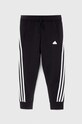Adidas pantaloni de trening pentru copii G FI 3S tricotaj negru IC0116