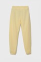 United Colors of Benetton spodnie dresowe bawełniane dziecięce 3J68CF02H.G.SEASONAL żółty AW23