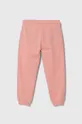 Детские хлопковые штаны United Colors of Benetton розовый