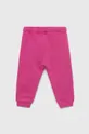 United Colors of Benetton spodnie bawełniane dziecięce fioletowy