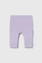 fioletowy United Colors of Benetton spodnie bawełniane niemowlęce Dziewczęcy