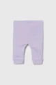 Pamučne hlače za bebe United Colors of Benetton ljubičasta