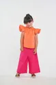 рожевий Дитячі бавовняні штани Birba&Trybeyond Для дівчаток