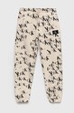Calvin Klein Jeans spodnie dresowe dziecięce wzorzyste beżowy IU0IU00398.PPYX