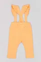 Dječje pamučne hlače zippy narančasta