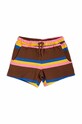 Παιδικό βαμβακερό σορτς Mini Rodini 2323011016 καφέ SS23