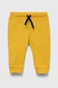 κίτρινο Παιδικό βαμβακερό παντελόνι United Colors of Benetton Παιδικά