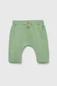 зелений Бавовняні штани для немовлят United Colors of Benetton Дитячий