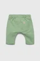 Бавовняні штани для немовлят United Colors of Benetton зелений