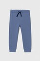 Dětské bavlněné tepláky United Colors of Benetton pletenina modrá 3J70GF010.P.SEASONAL