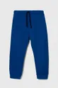 blu United Colors of Benetton pantaloni tuta in cotone bambino/a Bambini