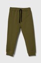 United Colors of Benetton spodnie dresowe bawełniane dziecięce nadruk zielony 3J70GF010.P.SEASONAL