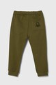 United Colors of Benetton spodnie dresowe bawełniane dziecięce 3J70GF010.P.SEASONAL zielony AW23
