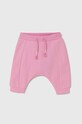 United Colors of Benetton spodnie dresowe niemowlęce z elastanem różowy 3MDUAF00X.W.SEASONAL